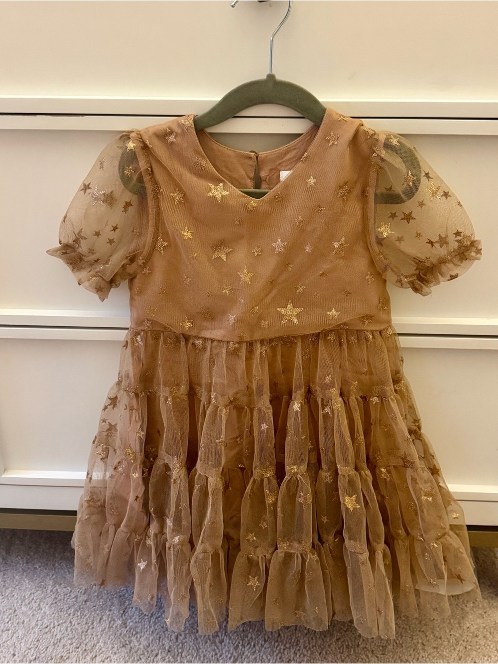 Noralee bronze star tulle dress